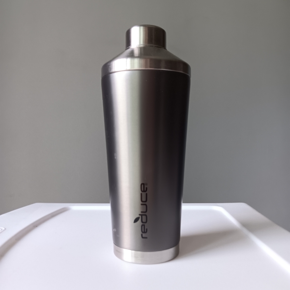Reduce Cocktail Shaker Metal 20 Ounce Insulated Silver Grey 7" Height Tumbler